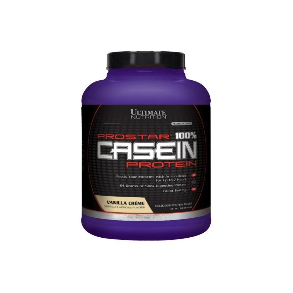 Ultimate Nutrition Prostar Micellar Casein Protein Powder 24 Grams of Protein, 9,9 Grams of EAAS, and 4,6 Grams of BCAAS-69 Servings, Vanilla Powder,5 libra