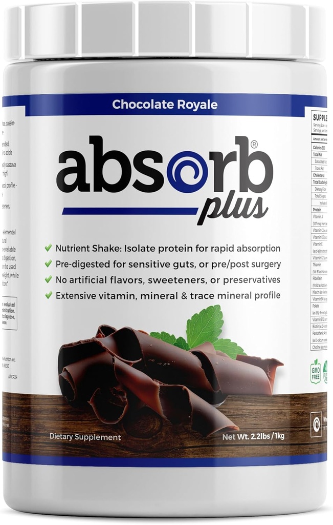 Izolačný proteín - Diet Supplement for Improved Gut Health, Extra Nutritional Support, non-GMO, Gluten-free, Laktóza-Free, Casein-Free (2,2 Lbs, Chocolate Royale)