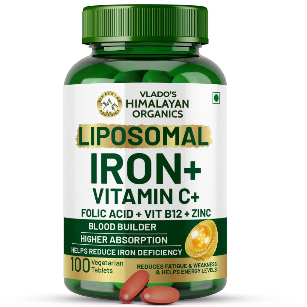 HIMALAYAN ORGANICS Organics Súvisiace železo s vitamínom C,B12,Zinc a kyseliny listovej 