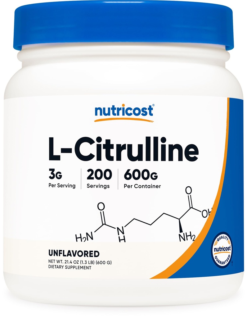 Nutricost Pure L- Citrulín (základný) prášok (600 gramov)
