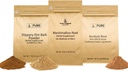 PURE ORIGINÁL SUROVINY Slippery Elm Bark, Marshmallow Root, a Burdock Root Bundle, 1 LB Každý, prášok, bylinné doplnky