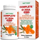 Nattura Complete Omega 3-6-7-9, Pure Sea Buckthorn Oil, European Quality, from Nerafined, Cold Pressed Whole Sea Buckthorn Wild Berries - Non-GMO, Certified Kosher, Gluten-Free 1 fľaša - 60 Kapsule