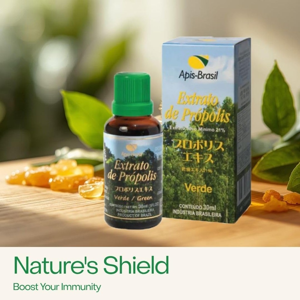 Brazílsky zelený včelí Propolis tekutý extrakt 21% (30 ml) - prírodná imúnna podpora - antioxidant - balenie po 1
