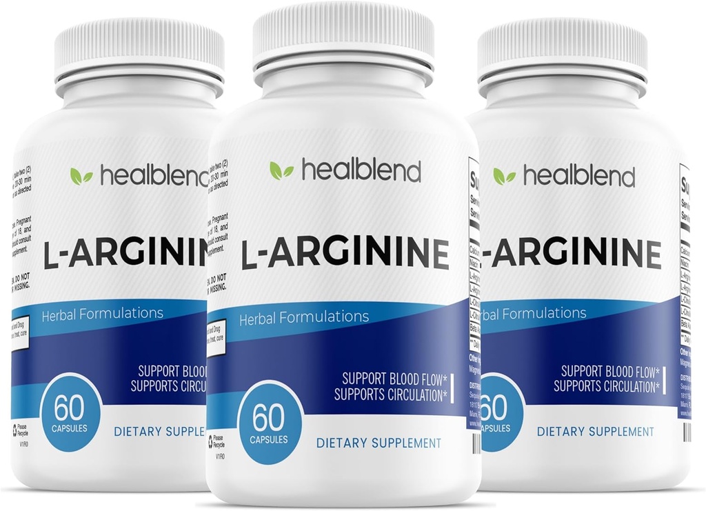 healblend L-arginín Plus: kalcium, niacín, L-arginín Blend, L- citrulín komplex a Beta alanín - 180 kapsúl (3 balenia)