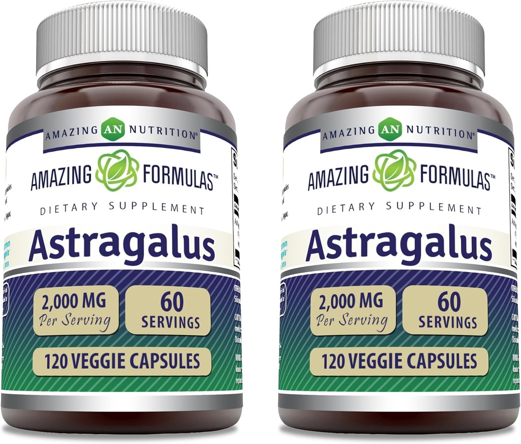 Amazing Formules Astragalus 2000 mg Per Serving Capsules Supplement 