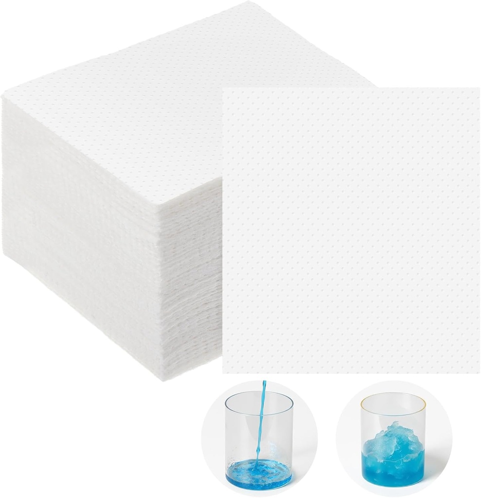 100 ks Vomit Absorbent Pad Jednorazové Barf papier hromadne pre eméza tašky Premení Vomit do gélu Tehotenstvo Nauzea Ranná Choroba Pohyb Car Taxi lietadlo Cestovanie, môže držať 18. 6 Oz / 550 ml