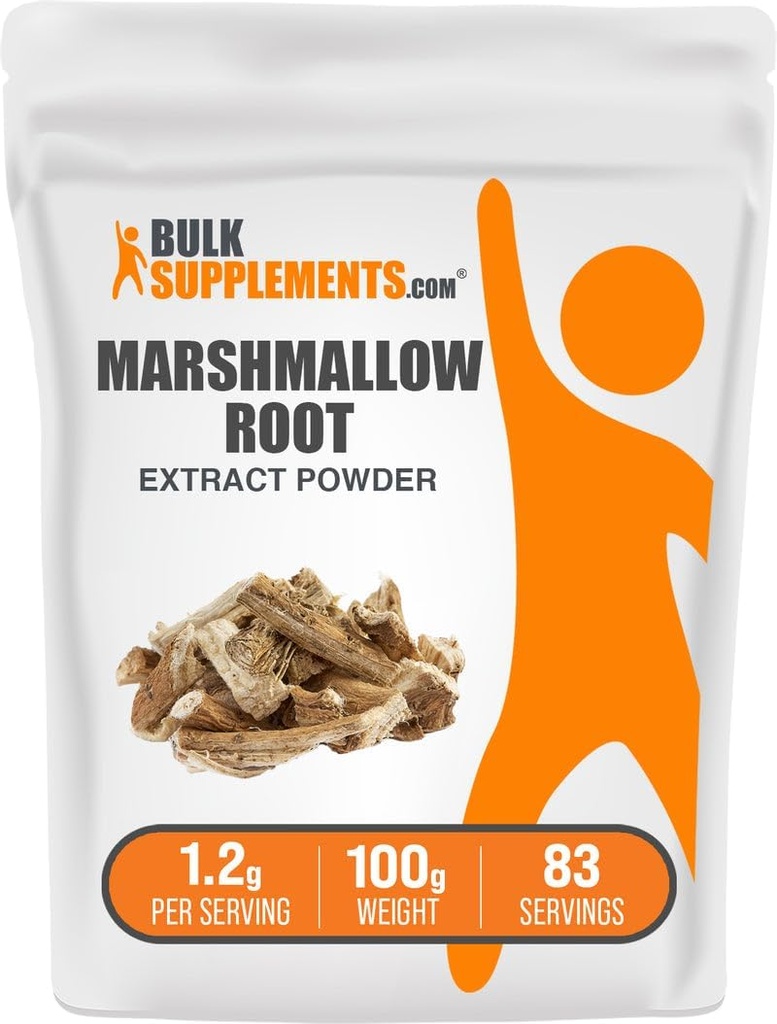 BulkSupplementments.com Marshmallow Root Extract Powder - Marshmallow Root Supplement, Bylinné doplnky - bezlepok, 1,2g za službu, 100g (3,5 oz) (Pack of 1)