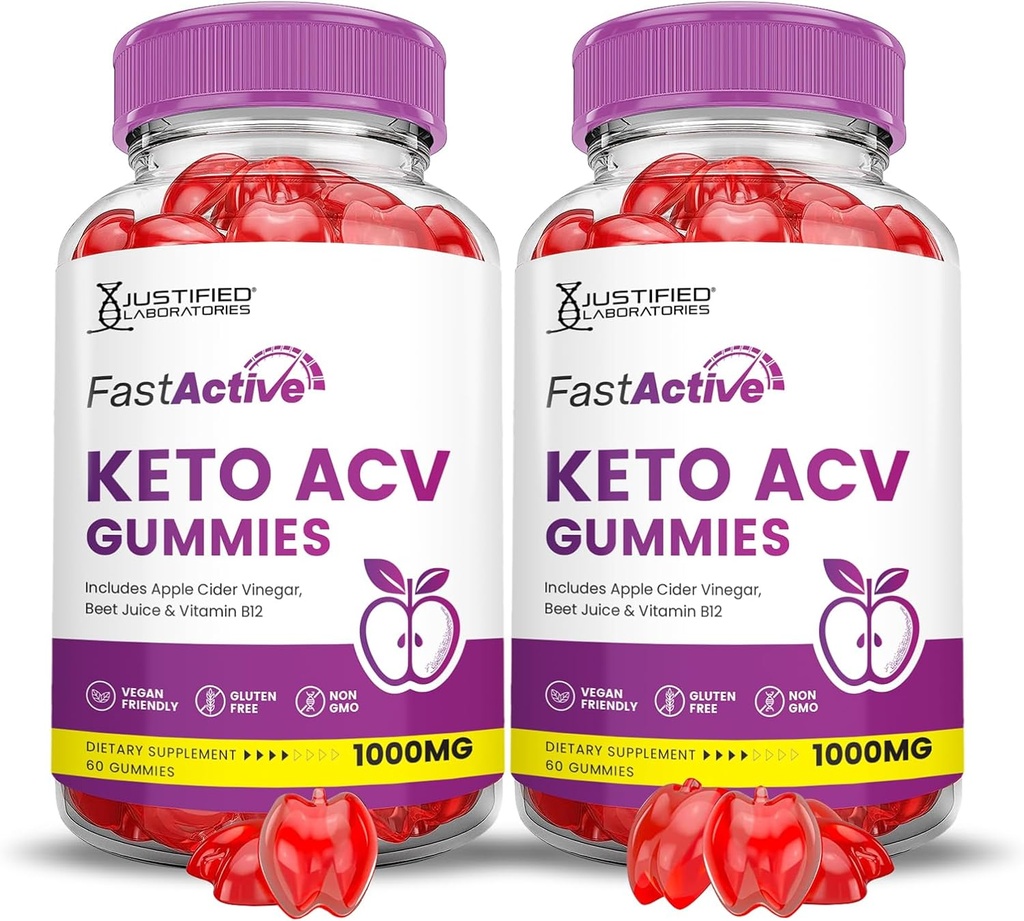 (2 balenia) Fast Active Keto ACV Gummies Advanced Formula 1000MG Fastactive Keto Gummies Apple Cider Ocogar Formulated with Pomegranate Beet Juice Powder B12 Vegan Non GMO 120 Gummy