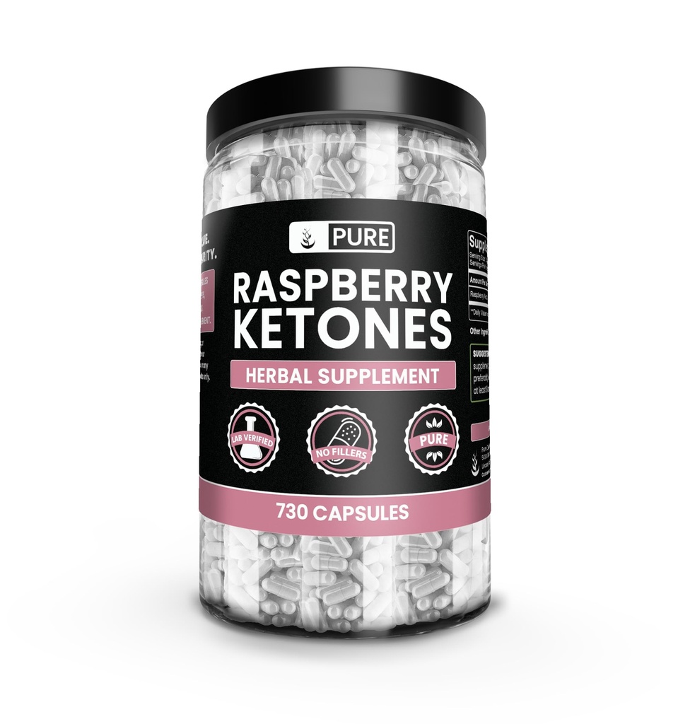 Pure Original Ingredients Raspberry Ketone (730 Kapsule) No Magnézium Or Rice Fillers, Always Pure, Lab Overified