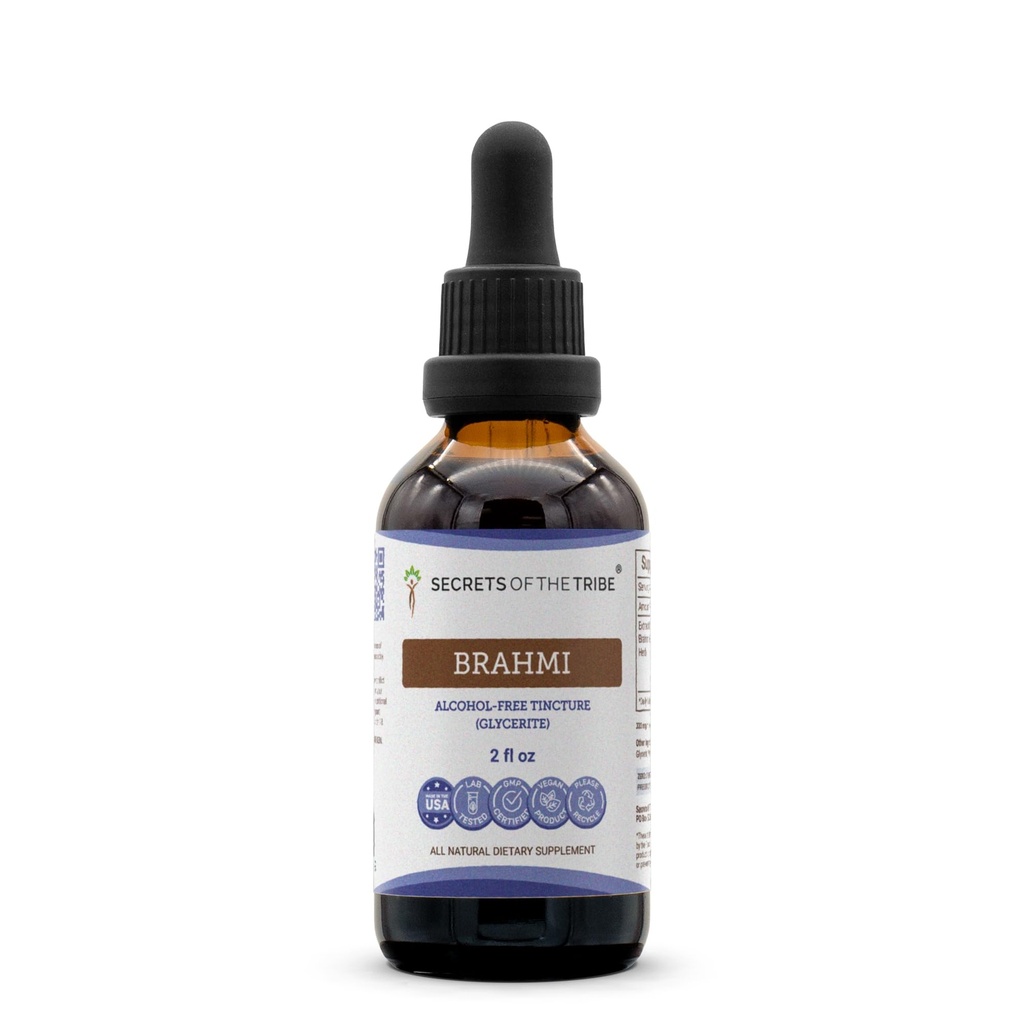 Tajomstvá extraktu bez obsahu alkoholu z kmeňa Tribe Brahmi (Bacopa Monnieri) 2 oz