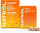 Natrol Quick Balance Happy Mints, Príležitostný stres Relief Supplement, 30 Mincovne, 15 Denné dodávky