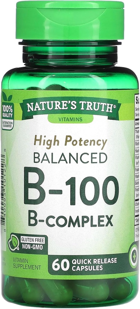 Príroda je pravdivá vysoká sila vyrovnaná B-100 B-Complex, 60 grófov (Pack of 3)
