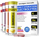 Kvinch Electrolyte Tablety 40 Gróf Instant Hydratácia, Elektrolyty, Zapnutie Elektrolyty Žiadny cukor pre Optimálna Hydratácia Podpora Nie prášok - Vodný melón, Oranžový, Zmiešané Berry, Citrónové príchute