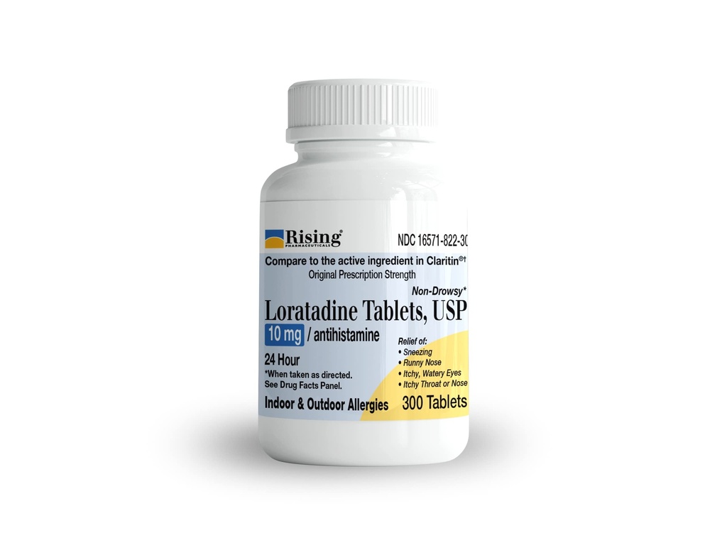Rising Pharma Alergy Relief - Loratadine Tablets 10mg - Antihistaminikum, Alergy Relief Product - 300 Tablety