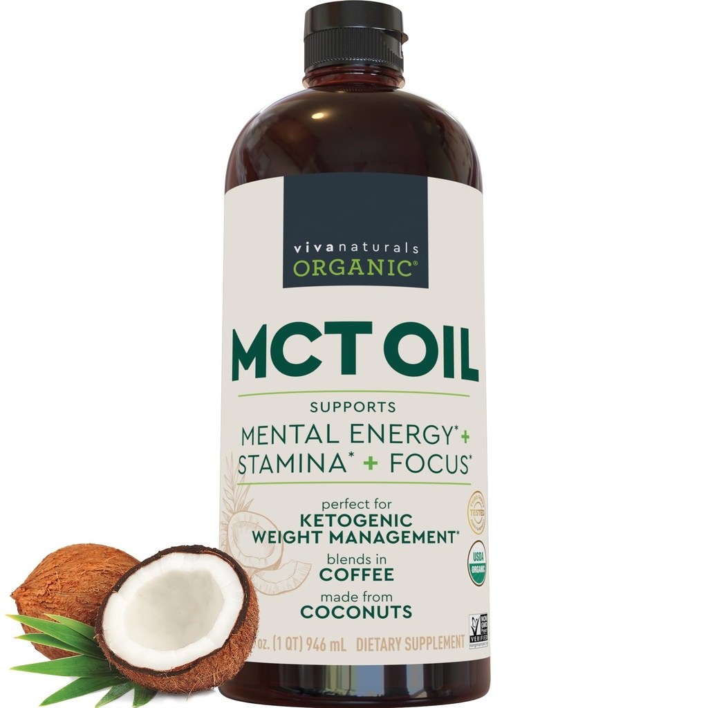 Viva Naturals Organic MCT Olej, 32 fl oz 