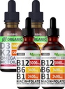 NUSAVA Vitamín B12 Tekuté kvapky a jahodové ochutené D3 K2 Bundle - Silné kvapalné vitamíny pre srdce, kĺb, energia, a imunitná podpora - non-GMO, bez lepidla, 2pk Každý