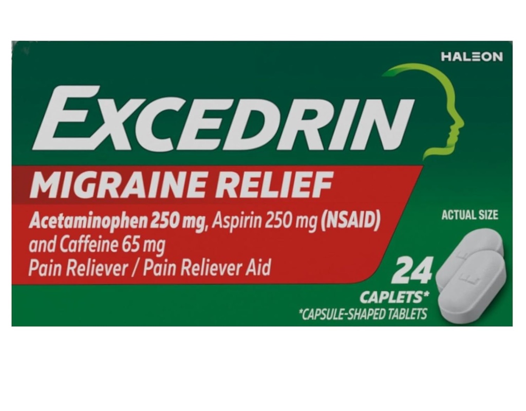Excedrin Migraine Bolesť Reliever Caplets 24 ea