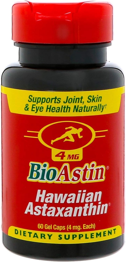 BioAstin Havajský astaxantín Antioxidant 4 MG (60 gélové kapsuly)