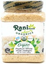Rani Organics Psyllium Whole Husk Powder (Isabgol), Dietary Fiber Supplement, USDA Organic 9.8oz (280g) PET Jar ~ All Natural 