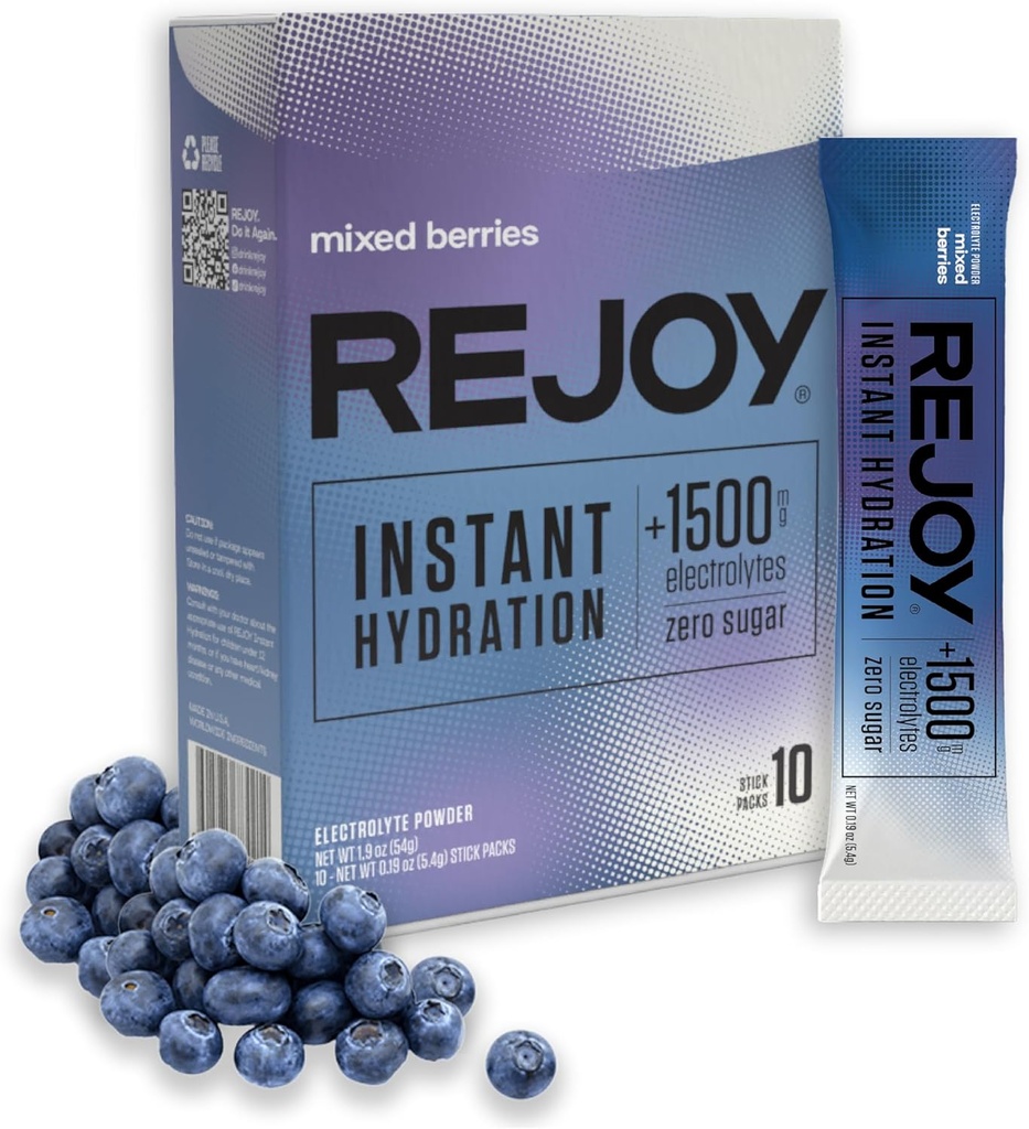 Radostne sa powder pakety Electrolyte, 10 Sticks 