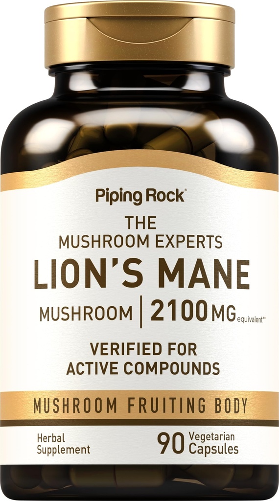Piping Rock Lions Mane Supplement Kapsule 