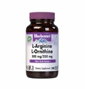 Bluebonnet Nutrition L-arginín 500mg/L-Orinitín 250mg, podporuje metabolizmus proteínov*, bez sóje, bez lepidla, non-GMO, Kosher Certified, Vegan, 100 Rastlinné kapsuly
