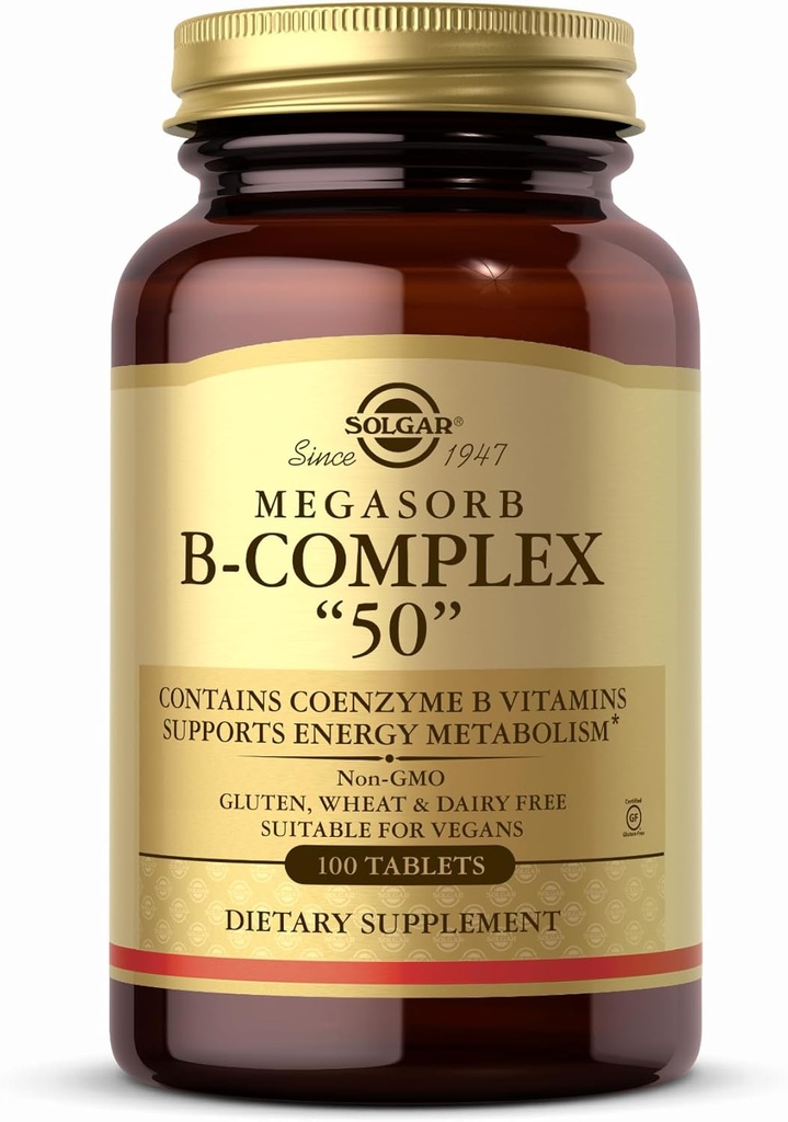 Solgar - Megasorb B- Complex "50," 100 tabliet