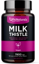 PhiNaturals Milk Thistle Extract Kapsule Supplement Liver Detox 260mg Silymarin 30:1 Extract ekvivalent 7800mg Milk Thitle Seeds Liver Detox Silimarina