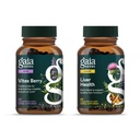 Gaia byliny Vitex Berry (Kastový strom) - Podpora Hormone Balance & Fertility pre ženy - 60 Vegan Caps & Pečeň zdravie - Pečeň Supplement with Milk Thitle, Licorice Root for Liver and Cleans Support -
