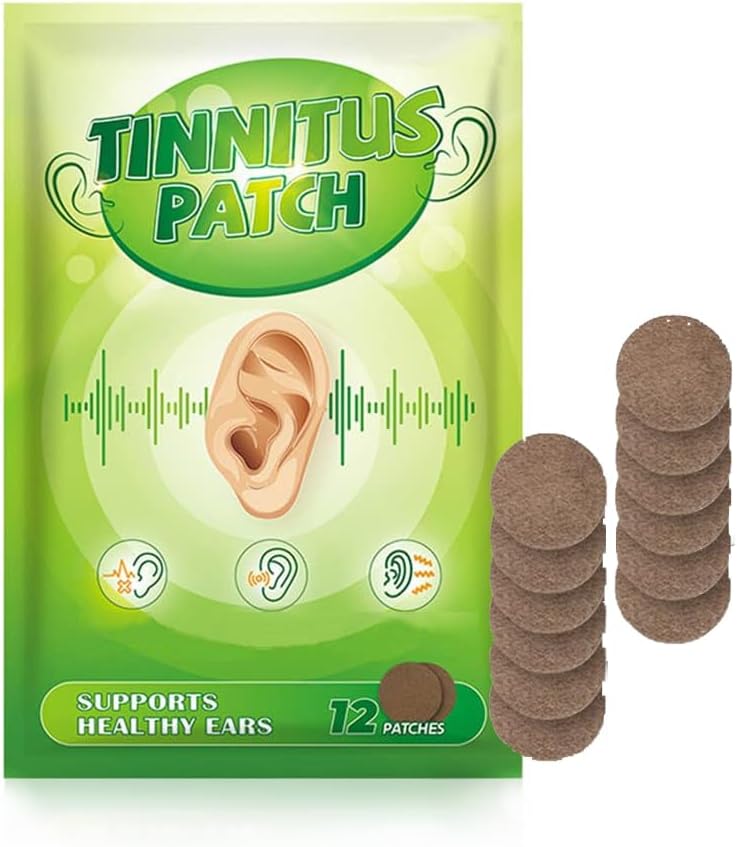 Tinnitus Patch pre zvonenie uší, Tinnitus ušné záplaty prírodný vzorec pre ucho (12 záplaty)