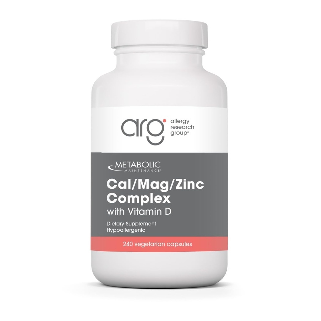 Metabolický údržbový komplex Cal Mag Zinok s vitamínom D-3 - vyššia absorpcia pre kosti + Podpora srdca (240 kapsúl)