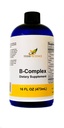 Vitamín B-Complex,Super B komplex Vitamíny s vitamínom C tekuté, 16 oz - všetky B vitamíny vrátane B1, B2, B3, B5, B6, B7, B9, B12, kyselina listová, niacín, biotín, bez alkoholu - Herb-Science