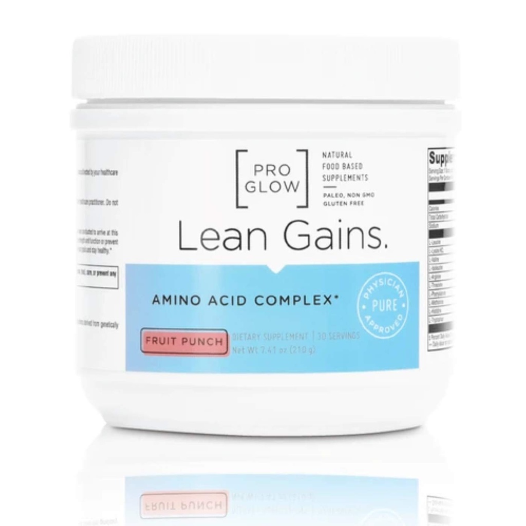 Ovocný punch chuťový aminokyselinový komplex pre ženy budovať Lean silné svaly - ProGlow Lean Gains (30 slúži)