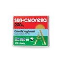 Sun Chlorella 200 mg Green Algae Superfood Supplement - Pulverized Cell Wall - Chlorofyl, CGF, Active B12, Železo, Protein - non-GMO - 300 Tablety