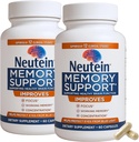 Natural Brain Booster pre pamäť, a zdravie mozgu - Extra sila Plant-založené Cognitive Support Supplement for Adults & Seniors, Made in USA (2 balenia, 120 kapsúl)