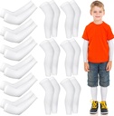 Panitay 6 Nastaviť ekzém rameno a nohy rukávy Scratch elastické rameno rukávy Knee Zalomiť ekzém kryt pre Itch Relief a mokrá terapia [Kid, White]