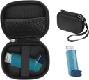 CaseSack Astma Inhaler Puzdro na držiak, Kompaktné a pevné puzdro na šikovný inhalátor pre dospelých a deti, s Izby pre tabletky a iné základné (čierna)