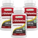 Najlepšie prírodné L-Glutamine 1000 mg 180 tabliet (180 počet (Stock of 3))