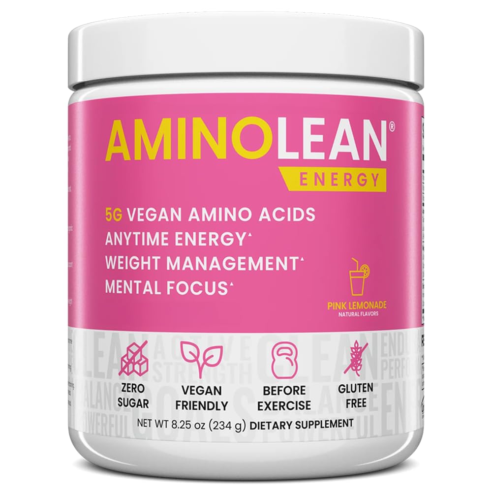 RSP NUTRITION AminoLean Pre Cvičenie prášok, Amino Energy & Weight Management s Vegan BCAA Amino Acids, Natural Caffeine, Preworkout Boost pre mužov a ženy, 30 Serv, Pink Lemonade...