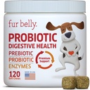 Probiotiká pre psy - Hot Spot Remedy pre psy + Prebiotiká - Psie alergie Žuvačky - Zlepšiť trávenie a nakaziť brucho, Reliéve plyn a hnačka, Psie probiotiká a tráviace enzýmy, 120 Psie probiotické Chews