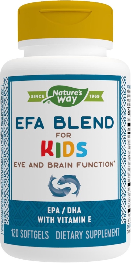 Cesta prírody EFA Blend pre deti s vitamínom E, podporuje funkciu očí a mozgu*, 120 Softgels