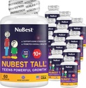 NuBest Tall 10+ Premium Bone Strength Formule, Enhanced Imunity and Celkové zdravie pre vek 10+ s vápnikom, vitamínom D3, vitamínom K2, a multivitamíny Pack 12