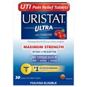 Ultra UTI tablety na úľavu od bolesti Uristat, rýchle močové trakčné infekcie Relief of Urinary Bolesť, pálenie, nutkanie, maximálna sila, brusnicovo ochutený povlak, 30 tabliet