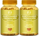 Glukozamín Chondroitín Gummies s MSM - 1500 mg Extra sila pre spoločnú podporu, Imunitná podpora - pre dospelých, Muži a ženy, 60 Počet, Balíčky po 2
