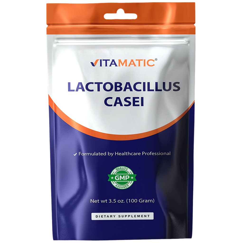 Vitamatic Lactobacillus Casei Probiotic Powder - Digestive Health Support - 100 Gram (3, 5 OZ) - 100 Servings