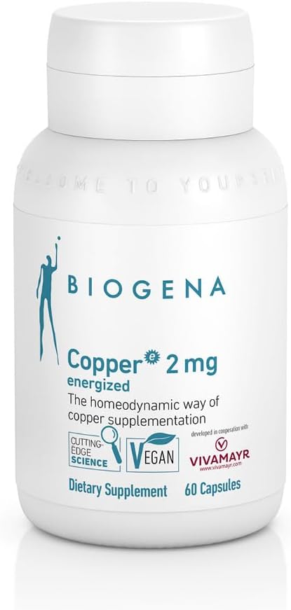 Biogena Copper 2 mg Energized - v ľahko Absorbovanej a dobre tolerovanej forme dusičnanov - 60 kapsúl