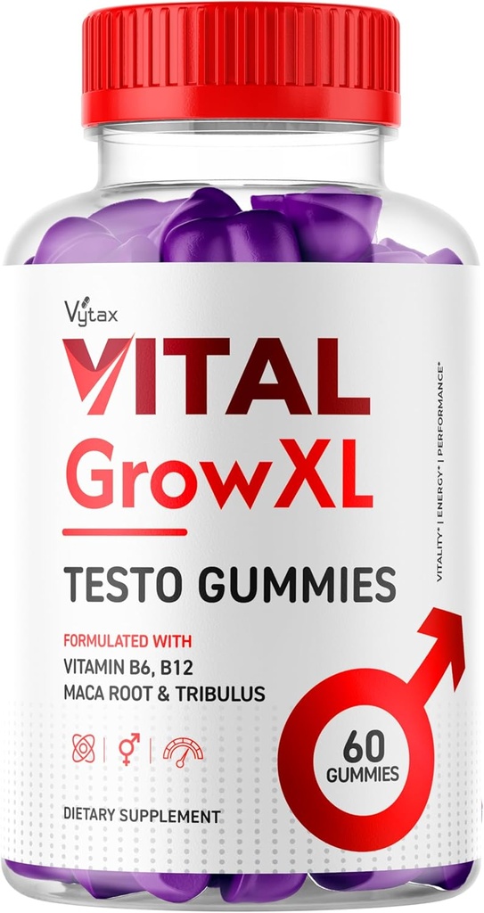 Vital Grow XL Gummies, Vital Grow XL Testo Gummy Maximálna sila Advanced vitamínová formula, Vital GrowXL Vitale VitaleGrowXL Me Gomitas Premium Chewable Vitalgrow Supplement (60 Gummies)
