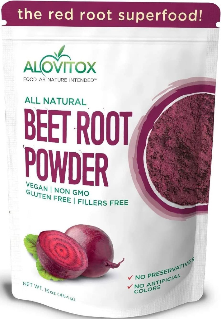 Alovitox Organické Beet Root Powder 100% Fresh Beet Root Extract 