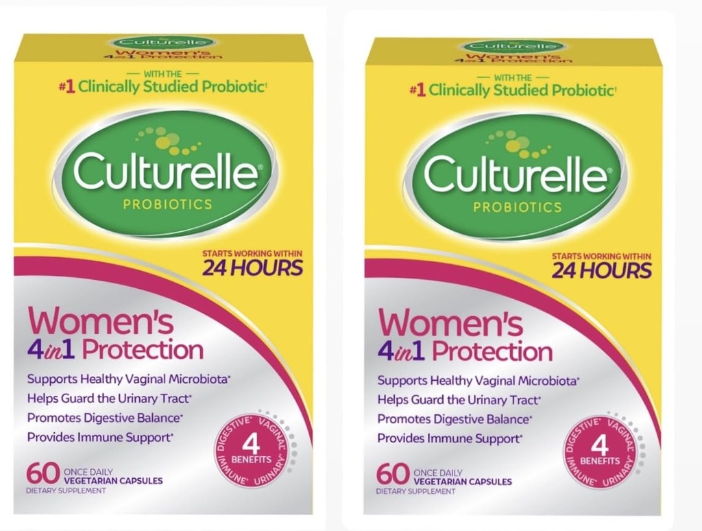 Culturelle Women as Healthy Balance Daily Probiotics for Women - Supports Digestive, Vaginal and Immune Health, Occasional Diarea, Gas & Bloating - Non-GMO 60ct (2 - Pack) (2)