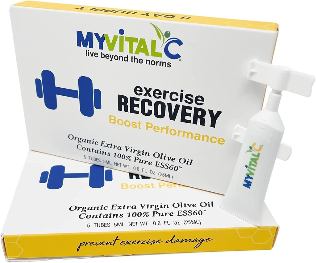 Cvičenie Recovery Doplnok - Pure ESS60 v organickom extra panenský olivový olej pre Pre/Post cvičenie recovery- Balenie 30 Tubes - 5 ML Každý